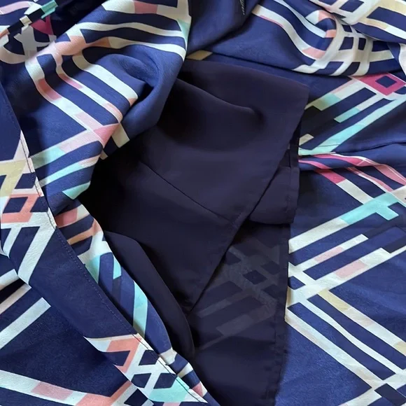 Anthropologie Maeve Blue/Pink Plaid Sleeveless High Low Dress - Picture 9 of 10